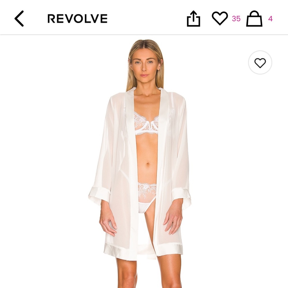Bluebella Short Kimono - Ivory